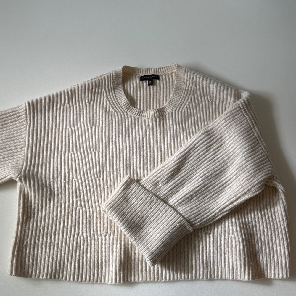 Banana Republic Merino Wool Cashmere Ribbed Sweater